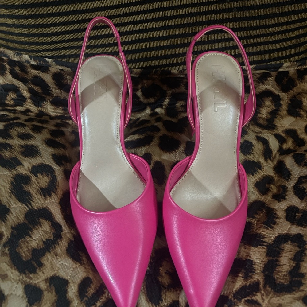 Elegant Fuchsia Slingback Heels